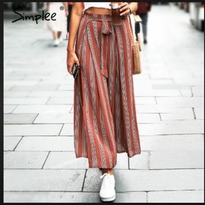 Striped Wide Leg Pants
